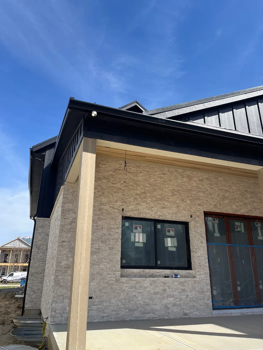 Trim and flashing detail on a Geist Overlook siding job